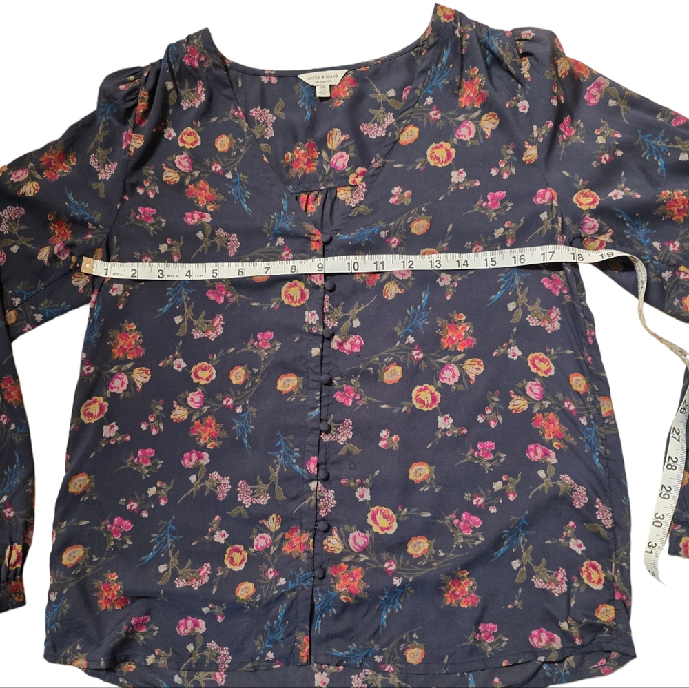 🥳 3/$30 Lucky Brand Women's Long Sleeve Top Size Small Petite - Picture 4 of 8